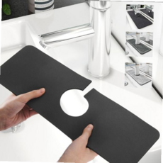 주방씽크대패드 주방 배수구 물패드 매트 싱크대 흡수 패드, 라인 연그레이