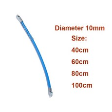 하이 퀄리티 그리스 건 호스 압력 방폭 유연한 윤활유 커플러 직경 10mm 10000PSI 40-100cm 1PC, 02 80cm