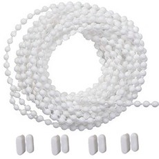 본라이프 500cm 버티컬 블라인드줄 연결단추 방향이동 방향전환 부속품 손잡이끈 수리 줄 구슬 셀프교체, 백색, 1개