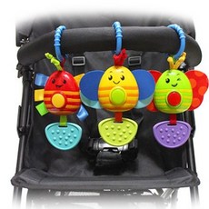 카시트 모빌 유모차 드라이빙 거치대 걸이형 운전대 놀이 걸이 용품 아기 핸들 장난감 인형, 3p set, 1개