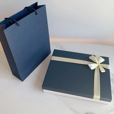 에스앤씨 후드머플러 캐시미어 겨울 숄 여성 목도리, 블루 선물 상자