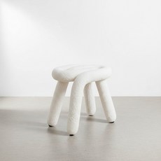 미코퍼니처 포니 인테리어 카페 보조 스툴 의자 볼드체어, 화이트