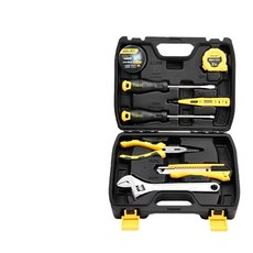 deli 家用手工具組 汽修五金電工專用 多功能萬用工具箱組套, 1個, DL5961 8件家用維修組套