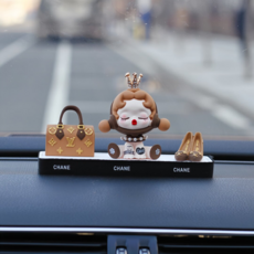 汽車香氛擺飾 可愛娃娃造型 車載裝飾品, 短款無防滑墊系列一贈送香水, 花香調