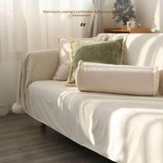 소파커버 패드 덮개 천갈이 커버 양면 매트 러그 바리바리, 1개, 밀키 화이트 코코아 벨벳