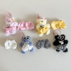 미니 고쟁이 모루 인형 바지 4컬러 / 옷 입히기 모루인형 키링 귀여운 인형만들기 부자재 소품, 4. 화이트, 1개