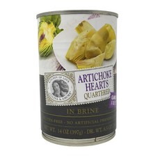 쿠치나앤아모레 아티초크 하트 쿼터드 인 브라인 글루텐-프리, 1개, 397g