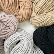 루체트리 뜨개 가방 마크라메 타래 우동끈 코바늘 소품 실, 오렌지브라운