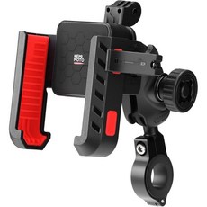 도난 방지 진동 방지 댐퍼가 장착된 케미모토 모터사이클 휴대폰 마운트 한 손 작동 360° 조정 가능 모터사이클 자전거 ATV 스쿠터 골프 카트 장착 4.7-7.2인치 휴대폰