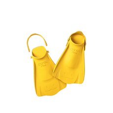 COTA FINS 幼兒蛙鞋 IF IDA大獎 台灣製 兒童游泳訓練 舒適安全, 黃色