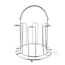 여유로미 상단 손잡이 6구 스텐 컵 홀더 미니 식기 건조대 설거지 주방건조대 컵걸이, 1개