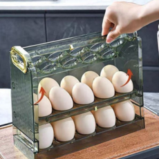 계란 정리함 플라스틱 보관 달걀 냉장고 계란 투명 공간활용 30구 다용도 수납함 칸칸이 식료품 음식물