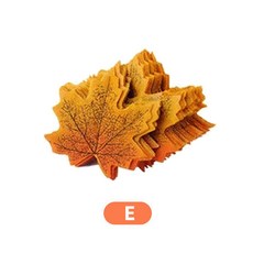 台灣出貨 50 250 件人造絲楓葉假秋葉花環手工秋葉萬聖節聖誕節秋季婚禮裝飾品, 200 個 E