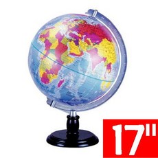 LIFE (徠福) NO.1167 一次成型 17吋立體球面地球儀 (木座)