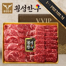 [횡성한우] 프리미엄 1++ 명절 한우선물세트 꽃등심 안심 채끝, 1세트, 1000g