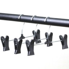 고급바지걸이 5개 청바지 플라스틱 옷가게 옷걸이바지걸이, 1세트, 블랙