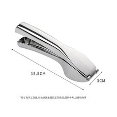 MMMH 手動壓蒜器 銀色方形壓蒜器, 1個