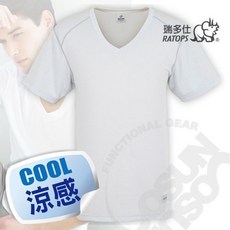 RATOPS 男款 Coolmax V領快乾排汗內衣 DE7004