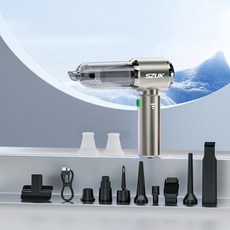 차량용 무선 초강력 청소기 SZUK 자동차 진공 휴대용 청소 기계 강력한 흡입 985000Pa 미니, 5)Max Silver 2hapa