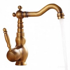 엔틱 수전 세면대 화장실 인테리어 수도 호텔 복고풍, 1개, 기본 색상