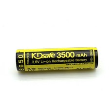 KDsafe 정품 18650 리튬이온 배터리 건전지 충전지 6A 고출력 3500mAh, 1개, 1개입