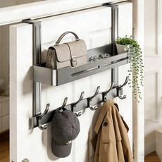 Briturn 무타공 선반 문걸이 도어행거, 12구(42cm), 1개