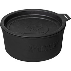 방수 여행 뚜껑이 있는 GUNNER 개 그릇 7.5인치 x 3.75인치 1.3파운드 7컵 용량 BPA 프리 방청 충격 방지 스태커블 식기세척기 안전 누수 네스팅 뚜껑 블랙, White