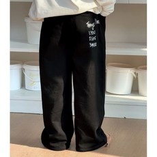 아짱 키즈 남녀공용 편안한 트레이닝 와이드팬츠