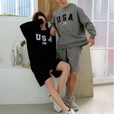 SOON2DLE 女款英文字母印花衛衣短褲運動套裝