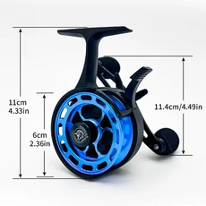 CNC 스풀 11BB 2.6:1 자동 와이어 확산 알루미늄 합금 왼손/오른손 플라이 릴 얼음 낚시 릴 뗏목 릴 물고기 라인 휠, 규격 없음, Left Hand