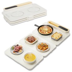 Calbin 전기 보온 트레이 파티 뷔페용 3-in-1 푸드 워머 음식용 표면 매트 케이터링 및 모임을 위한 모듈식 뷔페 핫 플레이트, Calbin 전기 보온 트레이, 파티 뷔페용 3-in-