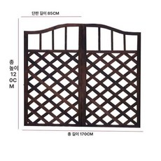 문 울타리 대문 담장 주택 화단 길이 나무 방부목 경사형 농막, 길이 170 기울기형 (기둥 없음)
