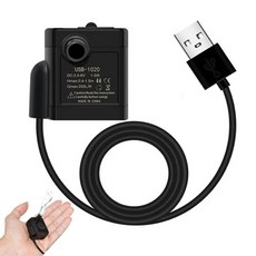 DC 5V USB 워터 펌프 마이크로 3W 200L/H 미니 소형 수중 애완 동물 급수기 수영장 분수 정원용 필터, [01] 1M Water Pipe