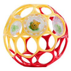 오볼 디즈니베이비 유아용 래틀 공 장난감 딸랑이 치발기, 푸우, 1개