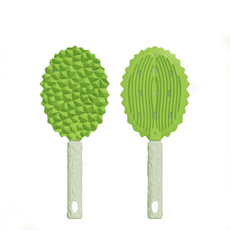 寵物按摩梳 除毛梳, 1個, 榴蓮按摩梳【綠色】