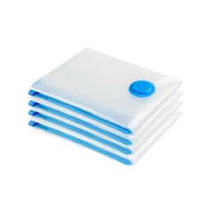 4pcs 두꺼운 진공 압축 가방 투명 이불 진공 가방 보관 가방 가정용 의류 보관 및 정렬 가방, 01 4PCS 40X60cm