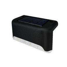 太陽能樓梯燈 太陽能階梯燈 LED台階燈 戶外防水階梯燈 陽台燈 景觀燈, 黑色