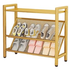 Tiger Pavilion 경사형 메시망 신발 정리대 3단 50cm, 1개, 금
