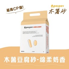 paipet 木薯豆腐砂 1.5mm 貓砂, 1包, 6L, 棉柔奶香