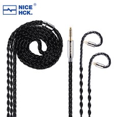NICEHCK BlackCat 울트라 8 가닥 아연 구리 합금 오일 흡수 하이파이 이어폰 케이블 4.4 MMCX 2 핀 제로, 4.4mm With 0.78 2Pin, 1개
