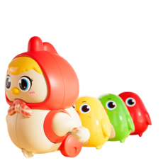 母雞帶小雞發條玩具 磁吸玩具 母雞護小雞 早教玩具 搖擺小雞 兒童玩具 哄嬰玩具 台灣現貨, 1個, 紅色