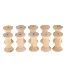 shangren 실 철사 자연적인 색깔 바느질을 위한 10PCs 빈 나무로 되는 감개틀 스풀, B, 나무, 설명