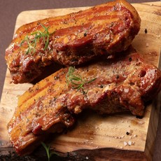 석호상회 HACCP 참나무 장작 훈제 훈연 바베큐 삼겹살 350g, 1세트