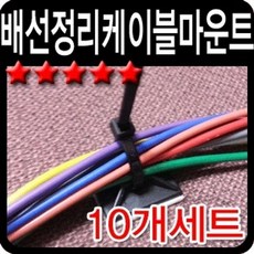 케이블 타이 고정 차량 자동차 배선 정리 마운트, 본상품선택, 대형_6개