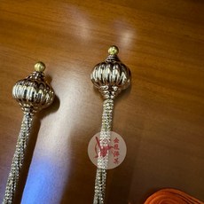 金龍佛具 台灣手工金色雙錘/雙槌，適用1尺3、1尺6神明，金吒太子、木吒太子、二太子專用武器, 1個, 雙錘一對