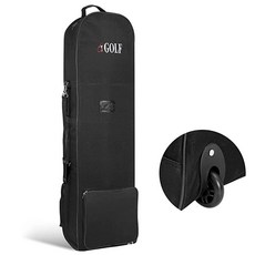 高爾夫航空包 可拆疊飛機包 輕量防摔 高爾夫球包外套 航空托運帶輪子 TSA認證鎖 球桿旅行箱 海關鎖389990, 黑色