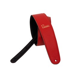 Picco Straps 牛皮革手工吉他背帶 2.5英吋版本 8色可選 臺灣精品【世品樂器】, Chili Red 紅黑, 1個