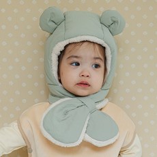 러브햇 유아용 마카롱 패딩 모자
