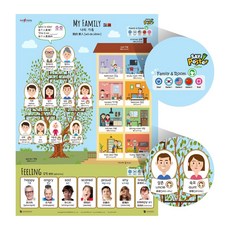 국내백화점 세이펜 나의가족 포스터 / 차트 한글포스터 세이포스터 학습벽보 돌 선물