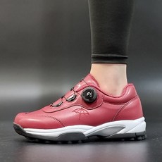 아놀드파마 국산 여성 소가죽 다이얼 스파이크리스 골프화 필드용 연습용 겸용 스파이크 컴포트화 스니커즈 경량 등산화 트레킹화 미끄럼방지 골프신발